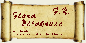Flora Milaković vizit kartica